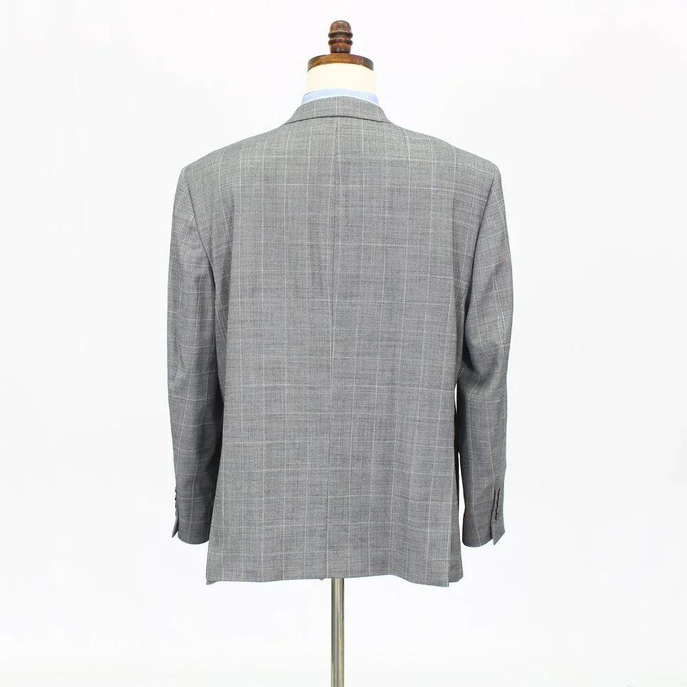 Jos. A. Bank 44R Gray Check 2-Button Sport Coat Blazer Jacket T682